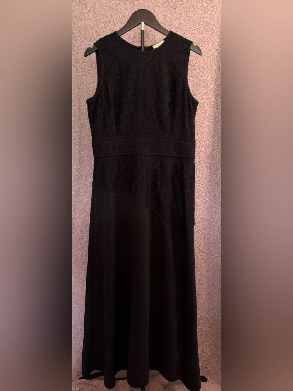 Shoshanna Black Strapless Lace Bodice Maxi Dress